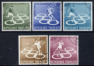 Togo 1964 Tokyo Olympic Games perf set of 5 fine cds used, SG 386-90*