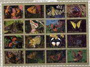 Umm Al Qiwain 1972 Butterflies sheetlet containing 16 values cto used (Mi 1498-1513A)