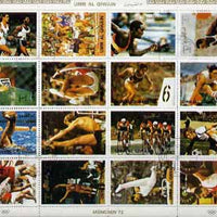 Umm Al Qiwain 1972 Munich Olympics sheetlet containing 16 values cto used (Mi 938-53A)