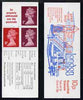 Great Britain 1979-80 London 1980 10p booklet complete including 'diagonal scratch' on 1p, R2/2, SG spec UMFB11e