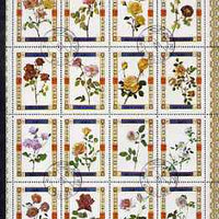 Umm Al Qiwain 1972 Roses sheetlet containing 16 values cto used (Mi 1434-49A)