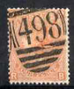 Great Britain 1865-67 4d vermilion plate 13 good colour with numeral cancel, SG95