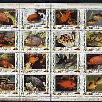 Umm Al Qiwain 1972 Fish #2 sheetlet containing 16 values cto used (Mi 1466-81A)