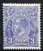 Australia 1926-30 KG5 Head 3d deep ult die II fine mounted mint SG100b