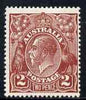 Australia 1924 KG5 Head 2d red-brown fine mounted mint SG78