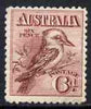 Australia 1913-14 Kookaburra 6d fresh mounted mint but creased SG19