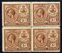 Bahamas 1920 KG5 Peace 3d block of 4 lightly mounted SG109