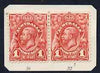 Australia 1913-14 KG5 Head 1d red horiz pair stated to be positions 31 & 32 mounted mint, SG17