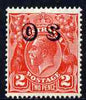 Australia 1932 KG5 Head 2d scarclet opt'd OS mtd mint SG O125