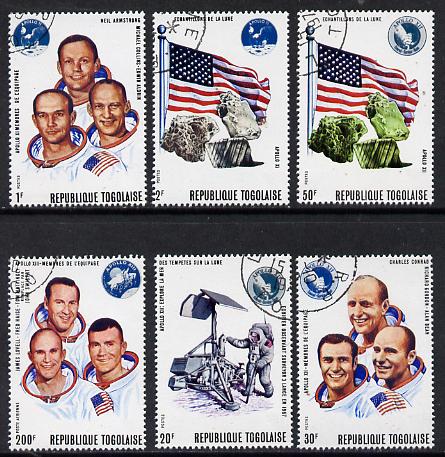 Togo 1970 Apollo Moon Flights set of 6 cto used, SG 750-55*