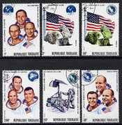 Togo 1970 Apollo Moon Flights set of 6 cto used, SG 750-55*