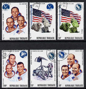 Togo 1970 Apollo Moon Flights set of 6 cto used, SG 750-55*