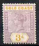 Gold Coast 1898-1902 QV CA 3d fine mounted mint SG29