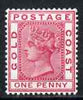 Gold Coast 1884-91 QV 1d fine mounted mint SG12/a