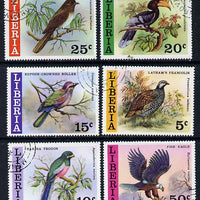 Liberia 1977 Wild Birds set of 6 cto used, SG 1307-12*