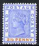 Gold Coast 1884-91 QV 2.5d fine mounted mint SG14