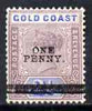 Gold Coast 1901 QV 1d on 2.5d mtd mint SG35