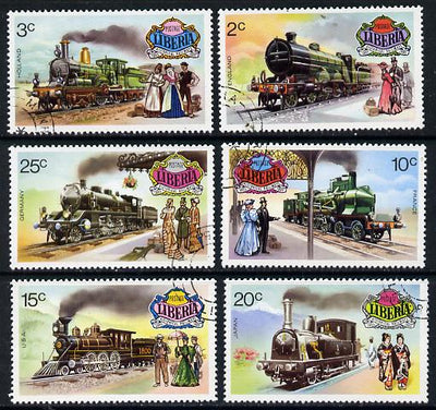 Liberia 1973 World Railways set of 6 cto used, SG 1149-54*