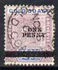 Gold Coast 1901 QV 1d on 2.5d used SG35