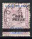 Gold Coast 1901 QV 1d on 2.5d used SG35
