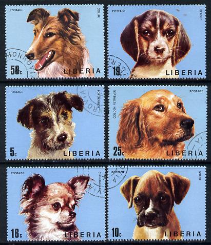 Liberia 1974 Dogs set of 6 cto used, SG 1194-99*