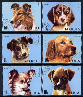 Liberia 1974 Dogs set of 6 cto used, SG 1194-99*