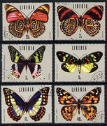 Liberia 1974 Tropical Butterflies set of 6 cto used, SG 1210-15*