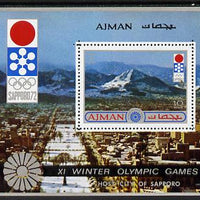 Ajman 1971 Sapporo Winter Olympics m/sheet 10r value unmounted mint (Mi BL 255A)
