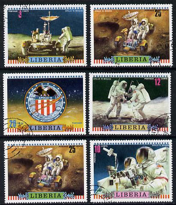 Liberia 1972 Moon Mission of Apollo 16 set of 6 cto used, SG 1115-20*