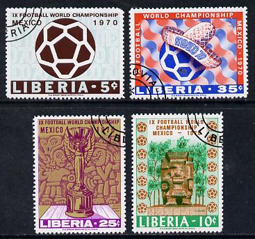 Liberia 1970 Football World Cup set of 4 cto used, SG 1020-23*