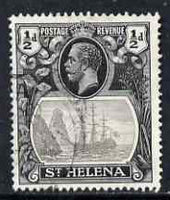 St Helena 1922-37 KG5 Badge Script 1/2d used SG97