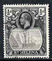 St Helena 1922-37 KG5 Badge Script 1/2d used SG97