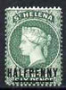 St Helena 1884-94 QV Crown CA 1/2d green (17mm) mounted mint SG35