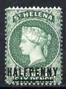 St Helena 1884-94 QV Crown CA 1/2d green (17mm) mounted mint SG35