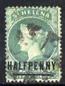 St Helena 1884-94 QV Crown CA 1/2d emerald (17mm) used SG34