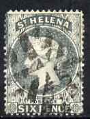 St Helena 1884-94 QV Crown CA 6d grey used SG44