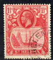 St Helena 1922-37 KG5 Badge Script 1.5d deep carmine used (few shortish perfs) SG99e
