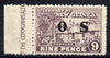 New Guinea 1925-31 Native Village 9d opt'd OS without gum, SG O28