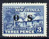 New Guinea 1925-31 Native Village 3d opt'd OS without gum, SG O25