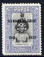 Papua 1935 KG5 Silver Jubilee 3d mounted mint SG152