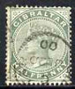 Gibraltar 1886-98 Sterling Currency 1/2d green used SG39