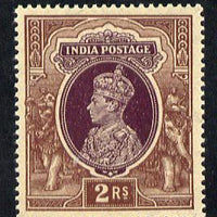 India 1937-40 KG6 2r unmounted mint SG 260*