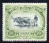 Malaya - Kedah 1921-32 Ploughing 20c Script mounted mint SG31