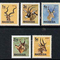 Rhodesia 1974 Antelopes set of 5 from Wildlife def set unmounted mint, SG 489-93*