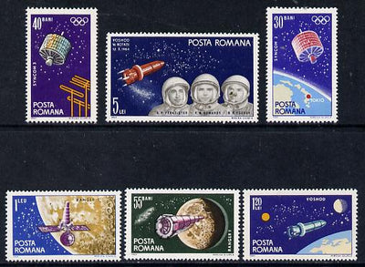 Rumania 1965 Space Navigation set of 6 unmounted mint, SG 3237-42, Mi 2369-74*