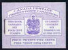 Canada 1955 Booklet 25c violet bi-lingual cover (QEII) usual rusting around staple SG SB54