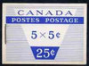 Canada 1956 Booklet 25c blue cover slight rusting around staple SG SB56