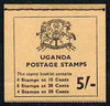 Uganda 1965 Booklet 5s (Birds) buff cover SG SB3