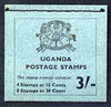 Uganda 1965 Booklet 3s (Birds) blue cover SG SB2