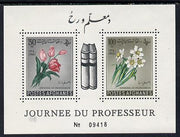 Afghanistan 1961 Teachers Day (Flowers & Books) perf m/sheet unmounted mint